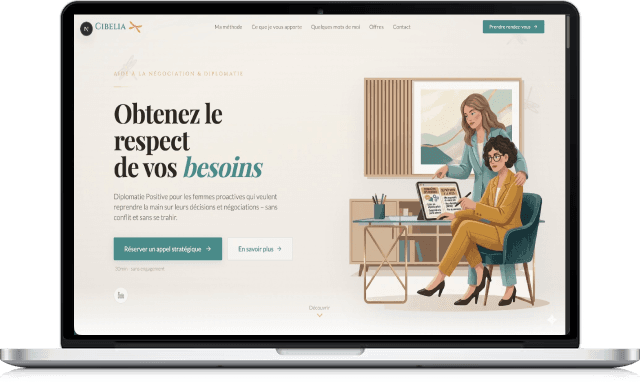 Accompagnement en négociation - Desktop mockup
